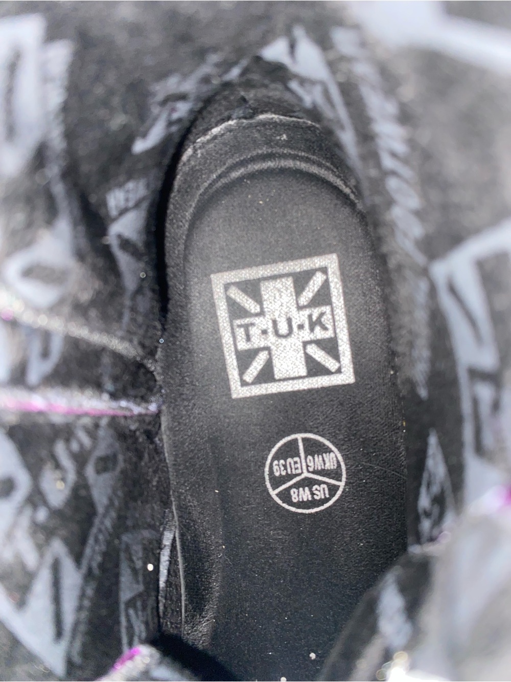 T.U.K. Purple Velvet Playform Boots - Picture 15 of 15